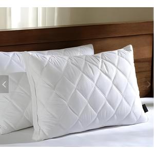 Breathable 1 Bed Pillow for Sleeping, Sleeping Pillow with Microfiber Filling and Soft Cotton Cover, Side Back Stomach Sleeper Pillow for Men Women, White, 18 x 24 Inch