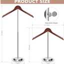T Shirt Display stand for Vendors, Adjustable Dress Form Mannequin Torso, Portable Hanging wooden Clothes Rack, Flexible Hanger for Clothing Tshirt Jacket Coat Retail, Height 18.5-31.5 Inch (1 Pc)