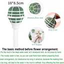Pack of 6 Wedding Bouquet Holder Foam Floral Handle Holder Bridal Bouquet Holders for Fresh and Artificial Flower Arrangements Wedding Gardening Supplies (White)