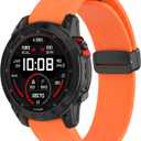 26mm 22mm 20mm QuickFit Watch Band Compatible with Garmin Fenix 8 7 6 5 3 hr 6s 5s 6x 5x Forerunner 935 945 965 Magnetic Silicone Watch Band for Garmin Instinct Approach MARQ Descent Quatix Epix Pro (Orange)