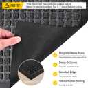 Sturdy Front Door Mat Outside Entrance, 6' x 3' All-Season All-Weather Doormat Waterproof, Stain and Fade Resistant, Natural Rubber Indoor Outdoor Welcome Door Mat Trap Dirt