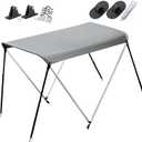 Bimini Tops for Boats,Boat Cover 2 Bow Sun Shade Canopy Accessories,Size 63 inch L X 44.5 inch W X 43.3 inch H,with 1 Inch Aluminum Frame,High Strength Oxford Cloth Boat Bimini Top