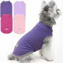 XPUDAC 4 Pieces Fleece Dog Sweaters Vest Winter Warm Dog Clothes for Small Medium Large Dogs Girl Soft Pullover Doggie Sweatshirt Puppy Cold Weather Jacket, 510-vest-M (Medium(Chest-15.7"), Pink, Rose, Purple)