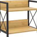 Giikin Countertop Shelf Organizer, 2 Tier Kitchen Spice Rack Organizer for Countertop, Wood Coffee Counter Shelf Organizer for Home (Bamboo, S)