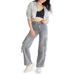 Aeropostale Women's Utility Cargo Pant (Gray, L)