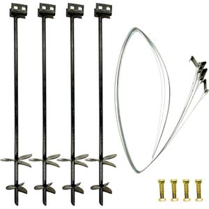 Tie Down | 36 in. x 3/4 in. Double Head anchoring kit with Straps and Bolts (4-Pack)