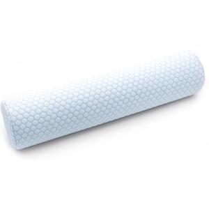 Cervical Roll Cylinder Bolster Pillow, Memory Foam Neck Support Pillow with Cooling Washable Pillowcase, Round Soft Pillows for Sleeping and Cervical Pain Relief, 18 X 4 Inches