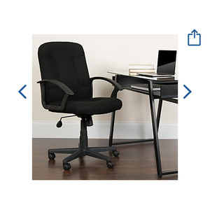 Flash Furniture Fabric Mid-Back Swivel Chair, Black