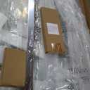 Shower Door, 43" W x 58" H Hinged Glass Door Semi-Frameless Bypass 1/4"(6mm) Tempered Glass Shower Door with Explosion-Proof Film Stainless Steel Silver