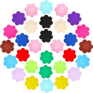 Geyoga 30 Pairs Pasties Nipple Cover for Women Disposable Nipple Covers No Show Satin Breast Stickers Self Adhesive Petal