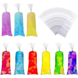 Ice Popsicle Bags Disposable Ice Pop Mold Bags Plastic Ice Candy Bags for Making Ice Pop Yogurt Candy Freeze Pops (120)
