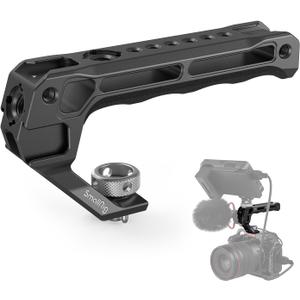 SmallRig Top Handle with 3/8"-16 Locating Pins for ARRI Grip for Camera Cage, Universal Video Rig with 5 Cold Shoe Adapters to Mount DSLR Camera with Microphone/LED Light/Monitor - 3765