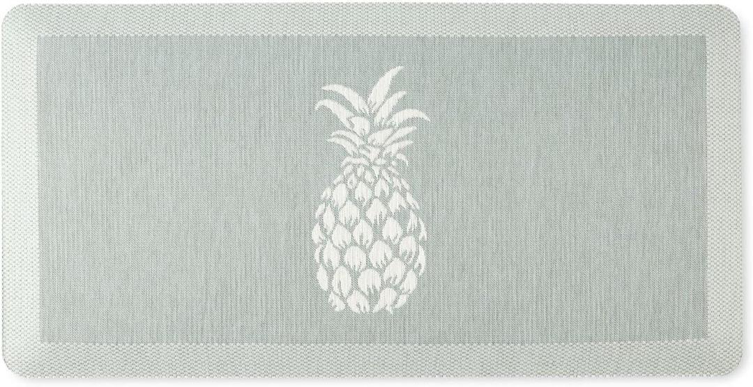 Martha Stewart Aloha Modern Pineapple Anti-Fatigue Air-Infused Kitchen Mat, Mint Green, 19.6"x39"