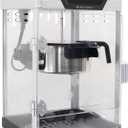 West Bend Stir Crazy Movie Theater Popcorn Popper, Gourmet Popcorn Maker Machine with Nonstick Popcorn Kettle and Popcorn Scoop for Popcorn Machine, 4 Qt., Black