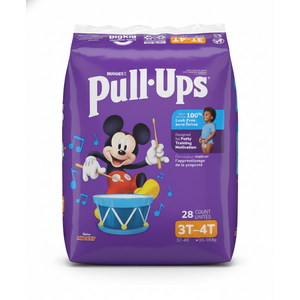 Pull-Ups Boys' Potty Training Pants, Size 3T-4T Training Underwear (32-40 lbs), 28 Count