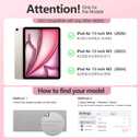 for iPad Air 13 Inch Case M4/M3/M2 (2026/2025/2024), Slim Stand Smart Cover with Translucent Hard Back for iPad Air 13 Case, Support Touch ID, Auto Wake/Sleep Pink