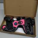 PHOEPET No Pull Dog Harnesses for Small Dogs Reflective Adjustable Front Clip Vest with Handle 2 Metal Rings 3 Buckles [Easy to Put on & Take Off](S, Pink)