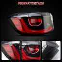 Outer Tail Light Compatible with Jeep Compass 2017-2020 Halogen Taillight w/Side Marker Lights Left Driver Side Replace CH2805115 55112838AC.
