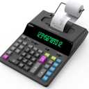 CATIGA 12 Digit Thermal Printing Calculator with Tape Print Out, Ink-Free Adding Machine, 5X Faster Quite at 8.0 LPS, Extra Large Fluorescent Display, Tax Calculation with Clock and Calendar, SP-2401 (Black)