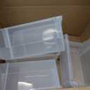 IRIS USA 4-Pack, Medium Plastic Stackable Storage Bin Organizer, Clear
