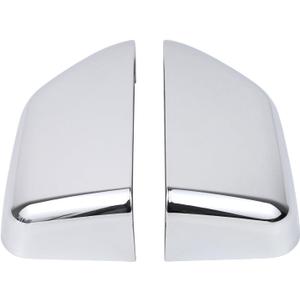 Driver and Passenger Side Top Half Towing Mirror Cap Cover Chrome for Ford F150 2018-2025, F150 Lightning 2022-24, F250 F350 2017-2024, F450 F550 Super Duty 2017-19