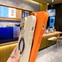 Magnetic Designed for iPhone 14 Plus Case,[Compatible with MagSafe][Military Grade Drop Protection&Camera Lens Protector Cover],Matte Logo View Hard PC Shockproof Protective Cover,Yellow