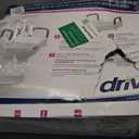 Drive Medical 2-in-1 Raised Toilet Seat with Removable Padded Arms, 10 inches; weight capacity: 300 lbs