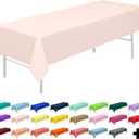 PARTY ULYJA Blush Pink Tablecloths Plastic 3-Pack Premium 54 Inches x 108 Inches Disposable Table Covers Decorative Table Cloths for Rectangle Tables