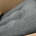 MAXYOYO 6" Folding Sofa Bed for Floor, Tufted Tri-Fold Floor Mattress with Chenille Fabric, Twin Size Portable Sofa Couch Guest Mat for Adults, Foldable Topper for Camping, Dark Grey, 35.4"x75"