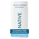Native Deodorant Contains Naturally Derived Ingredients, 72 Hour Odor Control, Deodorant for Women and Men, Aluminum Free, Sea Salt & Cedar 2.65oz