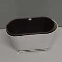 SUBEKYU Mini Trash Can with Lid,Small Desk Trash Can,Countertop Mini Garbage Cans,Tiny Waste Basket,White,with 3 roll Bags