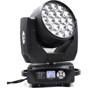 19x15W Zoom Beam Wash Moving Head Light for Stage Lighting Effect with RGBW 4in1 LED and DMX Control Dj Disco and Nightclub (1Pack) (Color Mixing)