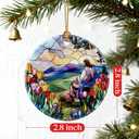 3 x Jesus Ornament | Christmas Ornaments, Christmas Tree Decorations, Holiday Hanging Ornaments | Christian Home Decor | Christian Gift, Religious Gift, Lord Jesus Gifts for Easter