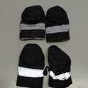 YAODHAOD Dog Shoes for Winter, Dog Boots & Paw Protectors, Fleece Warm Snow Booties for Puppy with Reflective Strip Anti-Slip Rubber Sole for Small Medium Size Dogs, Size 5: 1.9"x1.5" (L*W), Black