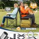 KingCamp Oversized Camping Directors Chair for Big and Tall, Heavy Duty 440lbs Folding Chairs with Side Table, Portable Padded Camp Chairs with Wide Seat & Anti-Sag Fabric for Outdoor Lawn Fishing RV