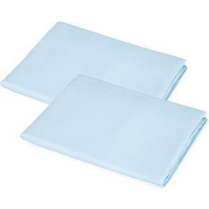 American Baby Company 2-Pack 100% Natural Cotton Percale Standard Daycare/Pre-School Cot Sheet, Blue, 23" x 51", Soft Breathable, for Boys and Girls