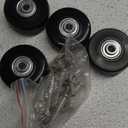50 x 18mm Set of 4 Luggage Suitcase Replacement Wheels, Rubber Swivel Caster Wheels Bearings Repair Kits