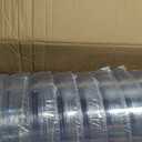 bUCLA 120PCS Clear and Gold Plastic Plates - Clear Disposable With Gold Rim, Ideal for Party & Thanksgiving