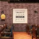 20PCS 3D Wall Panels Peel and Stick Foam 3D Brick Wallpaper Peel and Stick Red Faux Stone Wall Panel Self-Adhesive Wallpaper (20PCS, Red)