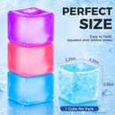 Ice Cube Squishy Fidget Toy, Slow Rise Squeeze Sensory Toy Stress Ball for Office Desk Anxiety Relief, Focus & Calm Novelty Gift for Teens - Pink Glitter