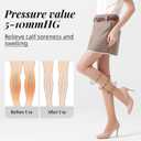 3 Pairs Compression Stockings for Women, 40D Knee High 5-10 mmHg Opaque Stockings