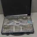 86-Piece Master Tap and Hex Die Set, Premium Titanium Coating | SAE Size #4 to 5/8, Metric Size M3 to M16 | For All Coarse, Fine, Pipe Threads | Complete with Holders, Stocks, Gauges and Metal Case