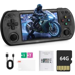 Forlarme U8 Retro Handheld Game Console - Over 15000 Classic Games, 4.0 - Inch IPS Screen, Over 20 Emulators, 64G Dual TF Card Support, Rechargeable Portable Pocket Game Console, White