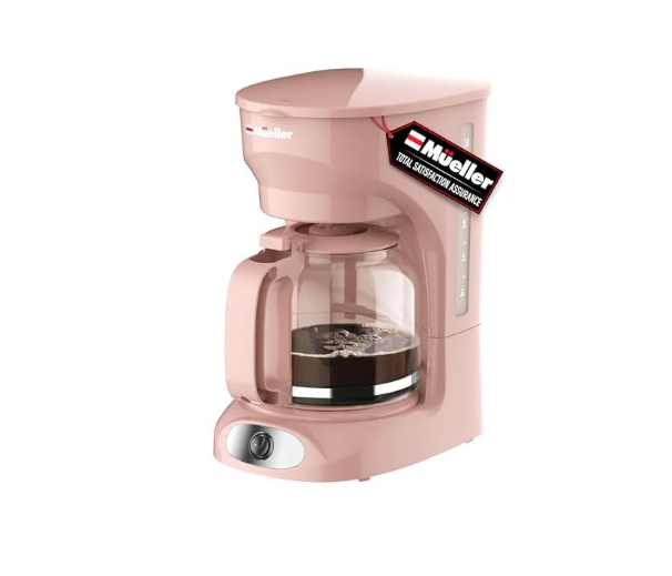 MÜELLERHOME 12-Cup Drip Coffee Maker Perfect for Home or Office, Borosilicate Carafe, Auto-Off, Reusable Filter, Anti-Drip, Keep-Warm Function, Clear Water Level Window
