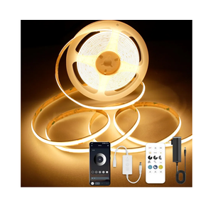 9.84ft Smart COB LED Strip Lights, 24V Warm White 2700K Dimmable LED Light Strips, High Bright LED tape light with Power Supply and app Control LED lights for TV,mirror, Kitchen Cabinet, Shelf