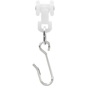 15 Pack Ceiling Curtain Track Roller Hooks-Room Divider, Durable Stainless Steel Curtain Hooks with Dual Wheel,RV Divider