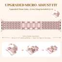 Metal Band Compatible with Apple Watch Bands for Women 40mm 41mm 42mm 38mm 44mm 45mm 46mm 49mm, Dressy Stainless Steel Link Bracelet, Designer Strap for iWatch Series 11/SE/10/9/8/7/6/5/4/3/2/1/Ultra