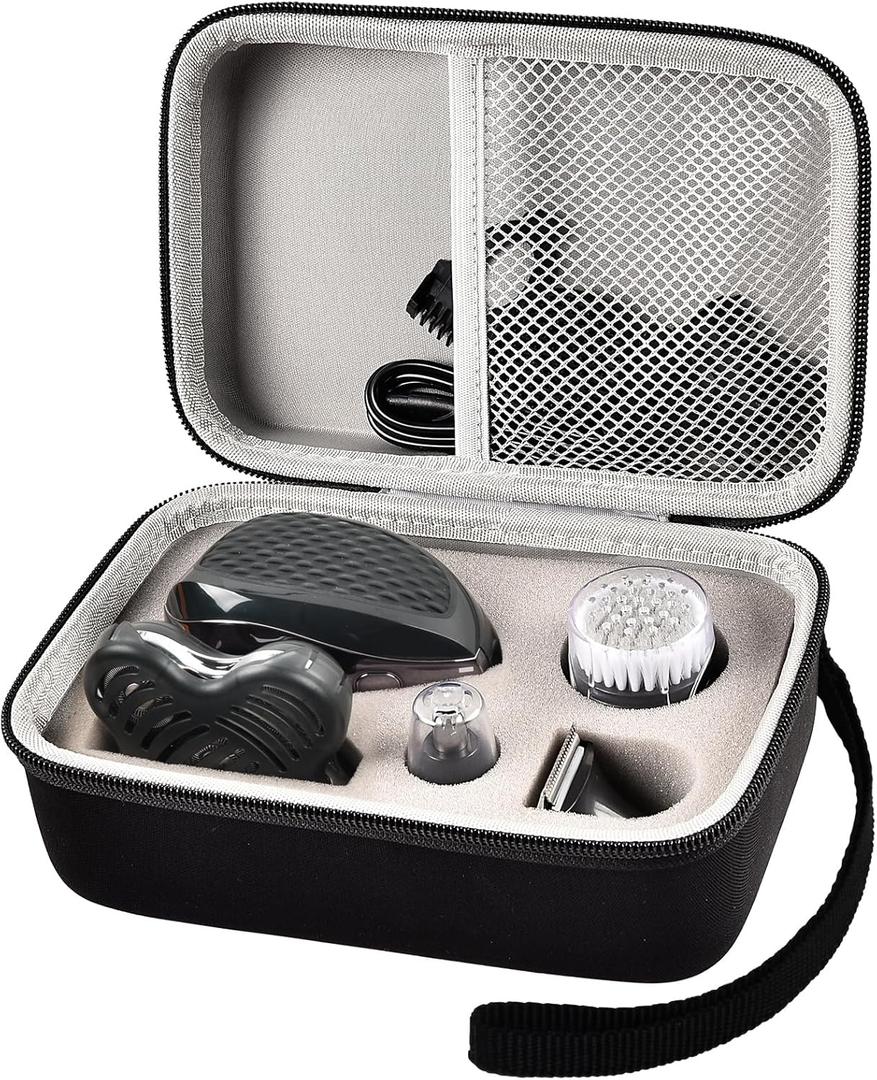 Boobowl Head Shaver Case for Remington Balder Pro Head Shaver, Hair Clipper Storage Holder for SHPAVVER/for Freebird/for Cyruzi Bald Men's Trimmer, Blades and More (Bag Only) (Black)