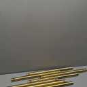 Modern Gold Curtain Rod for Windows 18 to 115 inch, 1 inch Adjustable Heavy Duty Decorative Outdoor Extra Long Curtain Rods Metal Drapery Rod for Large Windows Sliding Doors with Classic Cap Finial