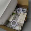 Plug in Wall Sconce, 3 Color, Set of Two, Industrial Wall Lamp with Plug in Cord, Rustic Fixture, On/Off Switch Vintage Wall Light Fixture for Headboard Bedroom Porch (White)